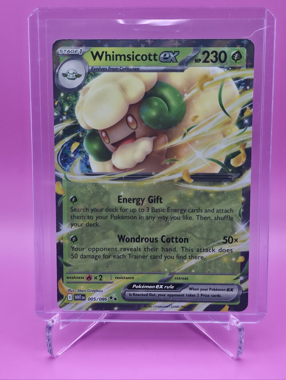 Pokémon TCG - Whimsicott ex - White Flare - Double Rare - 005/086